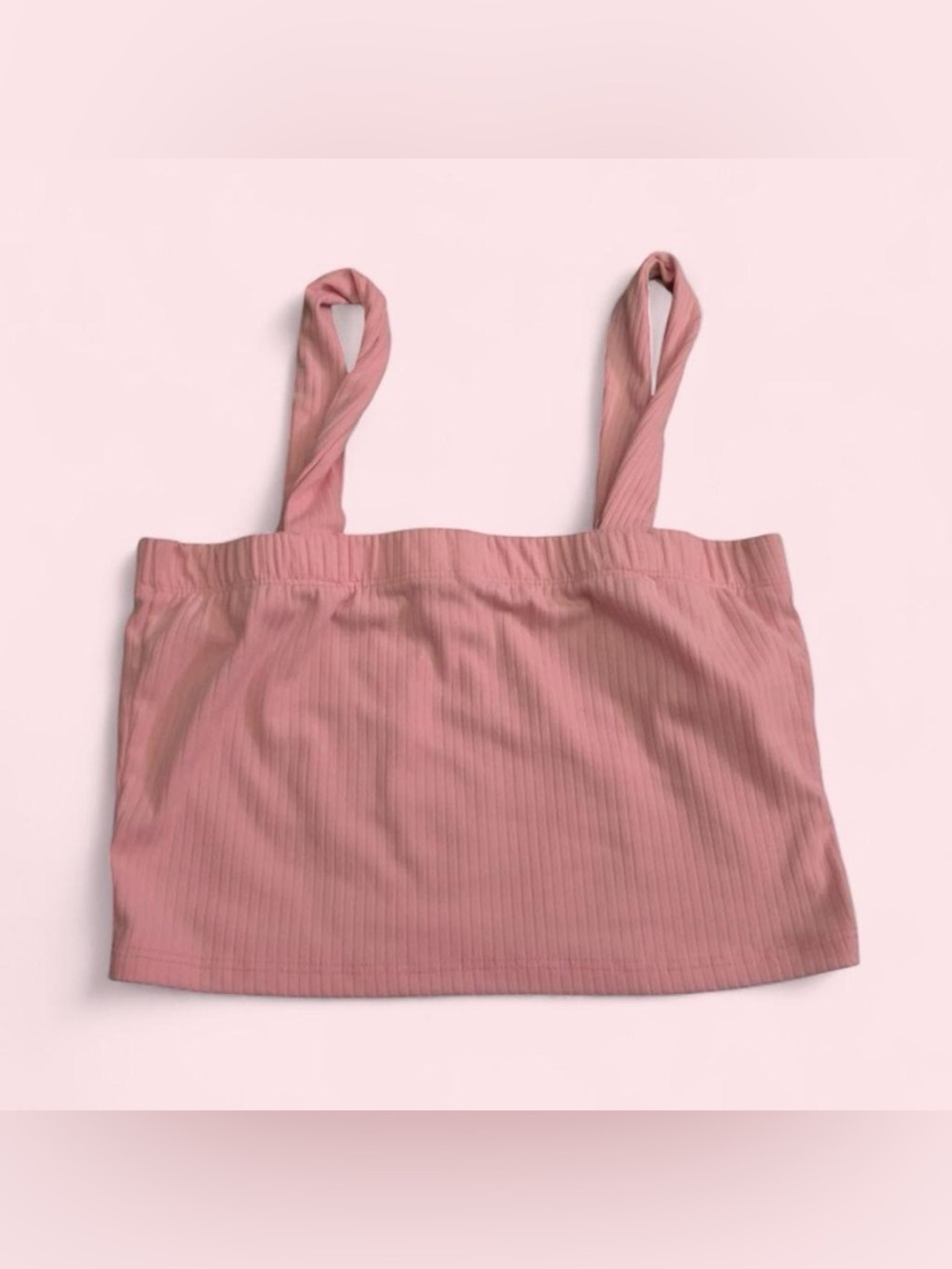 Everyday Ribbed Crop Cami in Dusty Rose